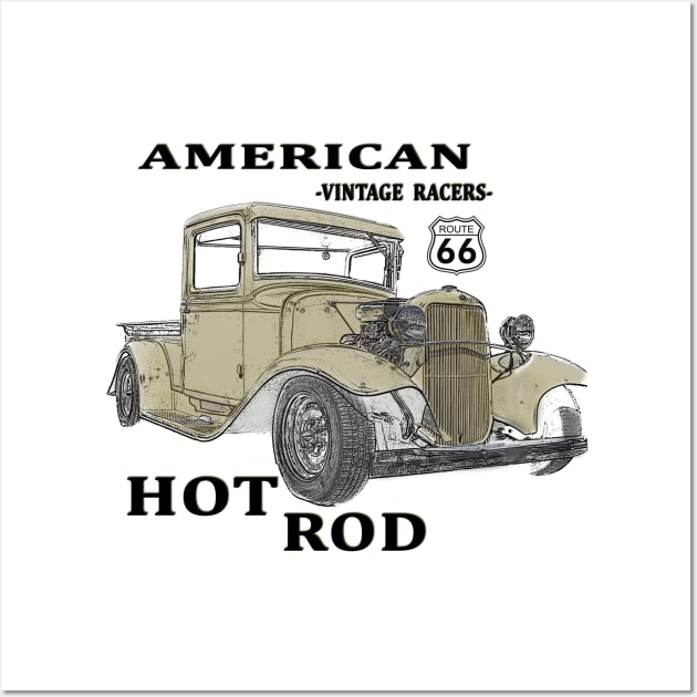 hotrod - vintage racers - 02 Wall Art by hottehue